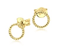 Gold Plated Silver Earrings STS-2720n-GP